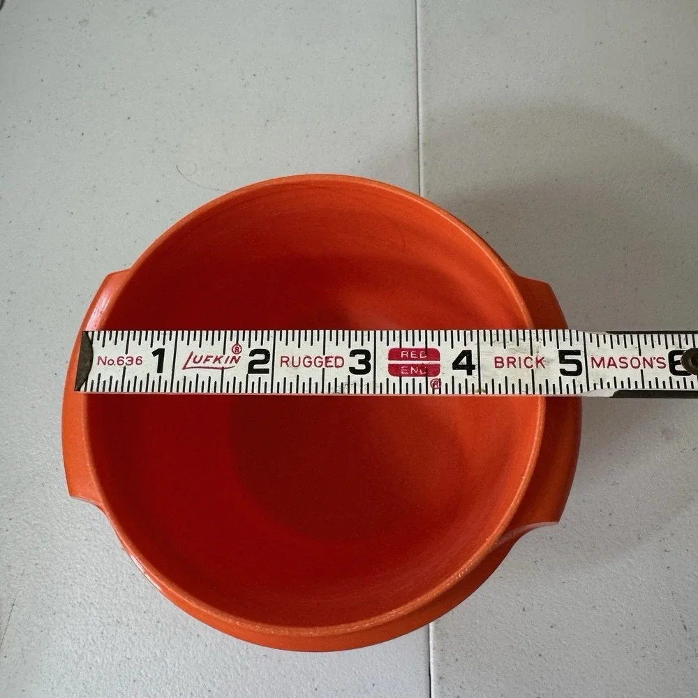 Tupperware Servalier Bowl 20oz #886 Burnt Orange Container with Lid Vintage